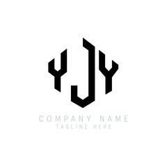 YJY letter logo design with polygon shape. YJY polygon logo monogram. YJY cube logo design. YJY hexagon vector logo template white and black colors. YJY monogram, YJY business and real estate logo. 