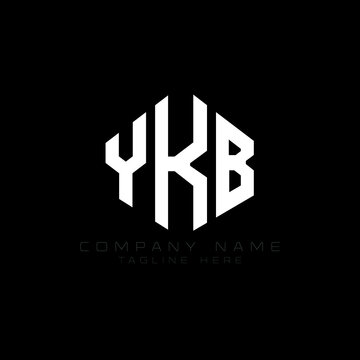 YKB letter logo design with polygon shape. YKB polygon logo monogram. YKB cube logo design. YKB hexagon vector logo template white and black colors. YKB monogram, YKB business and real estate logo. 