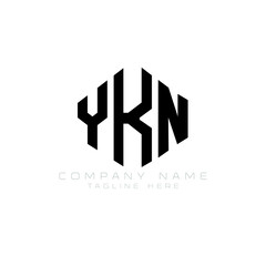 YKN letter logo design with polygon shape. YKN polygon logo monogram. YKN cube logo design. YKN hexagon vector logo template white and black colors. YKN monogram, YKN business and real estate logo. 