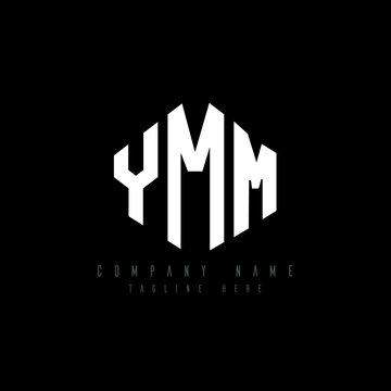 YMM letter logo design with polygon shape. YMM polygon logo monogram. YMM cube logo design. YMM hexagon vector logo template white and black colors. YMM monogram, YMM business and real estate logo. 