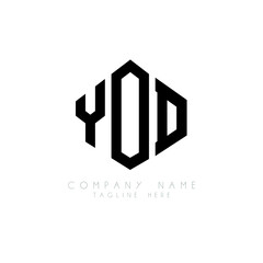 YOD letter logo design with polygon shape. YOD polygon logo monogram. YOD cube logo design. YOD hexagon vector logo template white and black colors. YOD monogram, YOD business and real estate logo. 