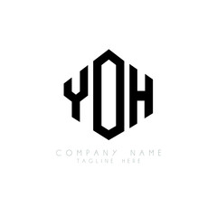 YOH letter logo design with polygon shape. YOH polygon logo monogram. YOH cube logo design. YOH hexagon vector logo template white and black colors. YOH monogram, YOH business and real estate logo. 