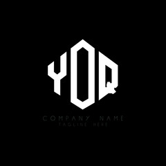 YOQ letter logo design with polygon shape. YOQ polygon logo monogram. YOQ cube logo design. YOQ hexagon vector logo template white and black colors. YOQ monogram, YOQ business and real estate logo. 
