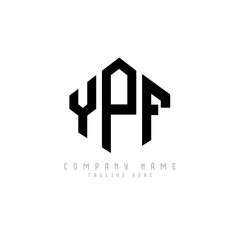 YPF letter logo design with polygon shape. YPF polygon logo monogram. YPF cube logo design. YPF hexagon vector logo template white and black colors. YPF monogram, YPF business and real estate logo. 