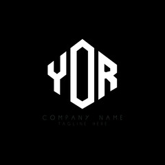 YOR letter logo design with polygon shape. YOR polygon logo monogram. YOR cube logo design. YOR hexagon vector logo template white and black colors. YOR monogram, YOR business and real estate logo. 