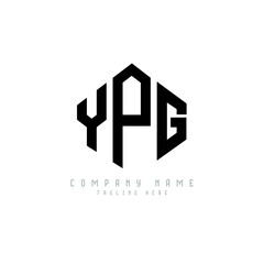 YPG letter logo design with polygon shape. YPG polygon logo monogram. YPG cube logo design. YPG hexagon vector logo template white and black colors. YPG monogram, YPG business and real estate logo. 