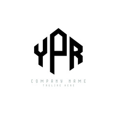 YPR letter logo design with polygon shape. YPR polygon logo monogram. YPR cube logo design. YPR hexagon vector logo template white and black colors. YPR monogram, YPR business and real estate logo. 