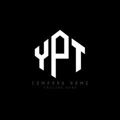YPT letter logo design with polygon shape. YPT polygon logo monogram. YPT cube logo design. YPT hexagon vector logo template white and black colors. YPT monogram, YPT business and real estate logo. 