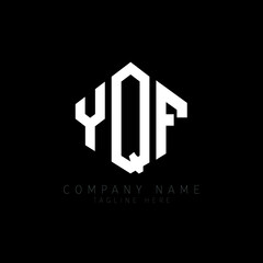 YQF letter logo design with polygon shape. YQF polygon logo monogram. YQF cube logo design. YQF hexagon vector logo template white and black colors. YQF monogram, YQF business and real estate logo.  