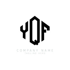 YQF letter logo design with polygon shape. YQF polygon logo monogram. YQF cube logo design. YQF hexagon vector logo template white and black colors. YQF monogram, YQF business and real estate logo. 
