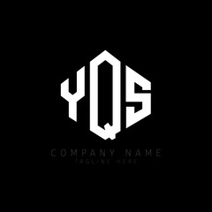YQS letter logo design with polygon shape. YQS polygon logo monogram. YQS cube logo design. YQS hexagon vector logo template white and black colors. YQS monogram, YQS business and real estate logo. 