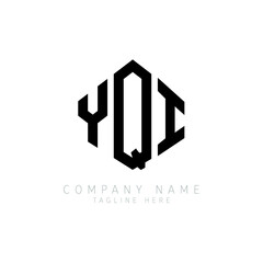 YQI letter logo design with polygon shape. YQI polygon logo monogram. YQI cube logo design. YQI hexagon vector logo template white and black colors. YQI monogram, YQI business and real estate logo. 