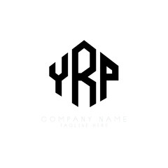 YRP letter logo design with polygon shape. YRP polygon logo monogram. YRP cube logo design. YRP hexagon vector logo template white and black colors. YRP monogram, YRP business and real estate logo. 