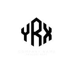 YRX letter logo design with polygon shape. YRX polygon logo monogram. YRX cube logo design. YRX hexagon vector logo template white and black colors. YRX monogram, YRX business and real estate logo. 