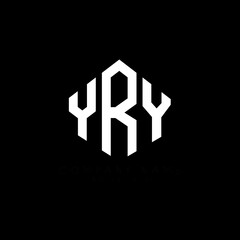YRY letter logo design with polygon shape. YRY polygon logo monogram. YRY cube logo design. YRY hexagon vector logo template white and black colors. YRY monogram, YRY business and real estate logo. 