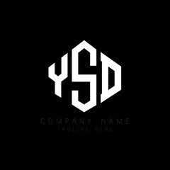 YSD letter logo design with polygon shape. YSD polygon logo monogram. YSD cube logo design. YSD hexagon vector logo template white and black colors. YSD monogram, YSD business and real estate logo. 