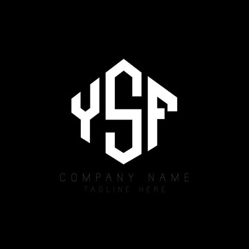 YSF letter logo design with polygon shape. YSF polygon logo monogram. YSF cube logo design. YSF hexagon vector logo template white and black colors. YSF monogram, YSF business and real estate logo. 
