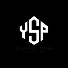 YSP letter logo design with polygon shape. YSP polygon logo monogram. YSP cube logo design. YSP hexagon vector logo template white and black colors. YSP monogram, YSP business and real estate logo. 