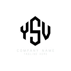 YSV letter logo design with polygon shape. YSV polygon logo monogram. YSV cube logo design. YSV hexagon vector logo template white and black colors. YSV monogram, YSV business and real estate logo. 