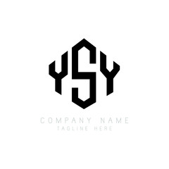 YSY letter logo design with polygon shape. YSY polygon logo monogram. YSY cube logo design. YSY hexagon vector logo template white and black colors. YSY monogram, YSY business and real estate logo.  - obrazy, fototapety, plakaty