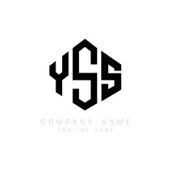 YSS letter logo design with polygon shape. YSS polygon logo monogram. YSS cube logo design. YSS hexagon vector logo template white and black colors. YSS monogram, YSS business and real estate logo. 