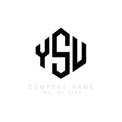 YSU letter logo design with polygon shape. YSU polygon logo monogram. YSU cube logo design. YSU hexagon vector logo template white and black colors. YSU monogram, YSU business and real estate logo. 