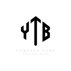 YTB letter logo design with polygon shape. YTB polygon logo monogram. YTB cube logo design. YTB hexagon vector logo template white and black colors. YTB monogram, YTB business and real estate logo. 