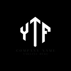 YTF letter logo design with polygon shape. YTF polygon logo monogram. YTF cube logo design. YTF hexagon vector logo template white and black colors. YTF monogram, YTF business and real estate logo. 