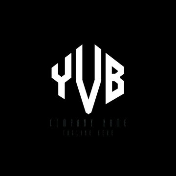 YVB letter logo design with polygon shape. YVB polygon logo monogram. YVB cube logo design. YVB hexagon vector logo template white and black colors. YVB monogram, YVB business and real estate logo. 