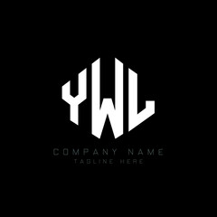 YWL letter logo design with polygon shape. YWL polygon logo monogram. YWL cube logo design. YWL hexagon vector logo template white and black colors. YWL monogram, YWL business and real estate logo. 