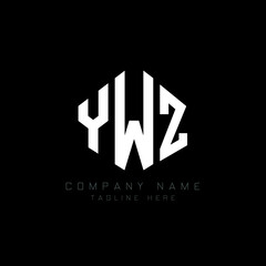 YWZ letter logo design with polygon shape. YWZ polygon logo monogram. YWZ cube logo design. YWZ hexagon vector logo template white and black colors. YWZ monogram, YWZ business and real estate logo.