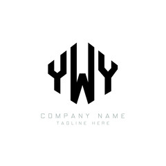 YWY letter logo design with polygon shape. YWY polygon logo monogram. YWY cube logo design. YWY hexagon vector logo template white and black colors. YWY monogram, YWY business and real estate logo. 