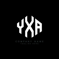YXA letter logo design with polygon shape. YXA polygon logo monogram. YXA cube logo design. YXA hexagon vector logo template white and black colors. YXA monogram, YXA business and real estate logo. 