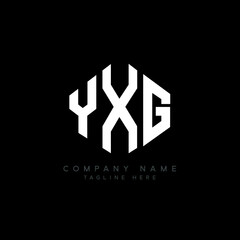 YXG letter logo design with polygon shape. YXG polygon logo monogram. YXG cube logo design. YXG hexagon vector logo template white and black colors. YXG monogram, YXG business and real estate logo. 