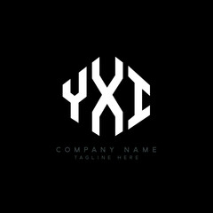 YXI letter logo design with polygon shape. YXI polygon logo monogram. YXI cube logo design. YXI hexagon vector logo template white and black colors. YXI monogram, YXI business and real estate logo. 