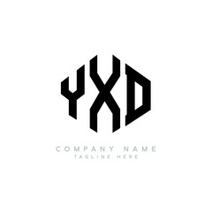 YXD letter logo design with polygon shape. YXD polygon logo monogram. YXD cube logo design. YXD hexagon vector logo template white and black colors. YXD monogram, YXD business and real estate logo. 