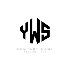 YWS letter logo design with polygon shape. YWS polygon logo monogram. YWS cube logo design. YWS hexagon vector logo template white and black colors. YWS monogram, YWS business and real estate logo. 