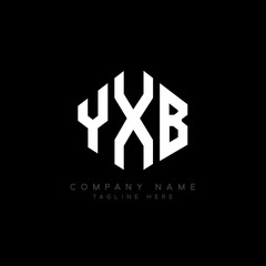 YXB letter logo design with polygon shape. YXB polygon logo monogram. YXB cube logo design. YXB hexagon vector logo template white and black colors. YXB monogram, YXB business and real estate logo. 