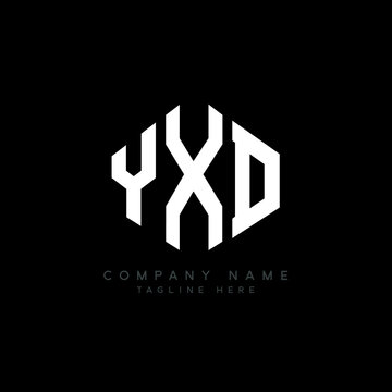 YXD letter logo design with polygon shape. YXD polygon logo monogram. YXD cube logo design. YXD hexagon vector logo template white and black colors. YXD monogram, YXD business and real estate logo.  