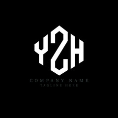 YZH letter logo design with polygon shape. YZH polygon logo monogram. YZH cube logo design. YZH hexagon vector logo template white and black colors. YZH monogram, YZH business and real estate logo. 