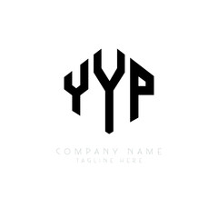 YYP letter logo design with polygon shape. YYP polygon logo monogram. YYP cube logo design. YYP hexagon vector logo template white and black colors. YYP monogram, YYP business and real estate logo. 