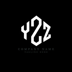 YZZ letter logo design with polygon shape. YZZ polygon logo monogram. YZZ cube logo design. YZZ hexagon vector logo template white and black colors. YZZ monogram, YZZ business and real estate logo. 