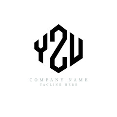 YZU letter logo design with polygon shape. YZU polygon logo monogram. YZU cube logo design. YZU hexagon vector logo template white and black colors. YZU monogram, YZU business and real estate logo. 