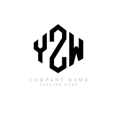YZW letter logo design with polygon shape. YZW polygon logo monogram. YZW cube logo design. YZW hexagon vector logo template white and black colors. YZW monogram, YZW business and real estate logo. 
