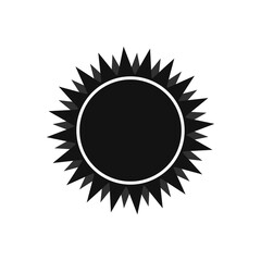 Sun icon, graphic design template, vector illustration