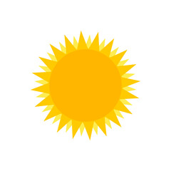 Sun icon, graphic design template, vector illustration