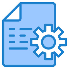 Setting blue style icon