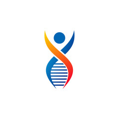 People DNA logo vector template, Creative DNA logo design concepts