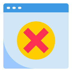 Error flat style icon