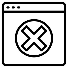 Error outline style icon